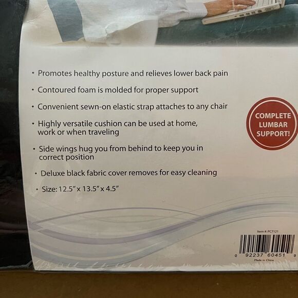Seat Back Lumbar Cushion with Elastic Strap - Picture 5 of 5